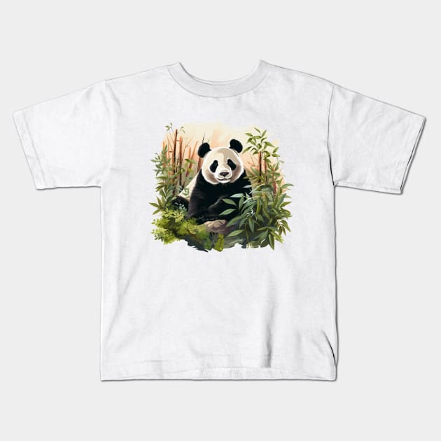 Giant Panda Kids T-Shirt by zooleisurelife